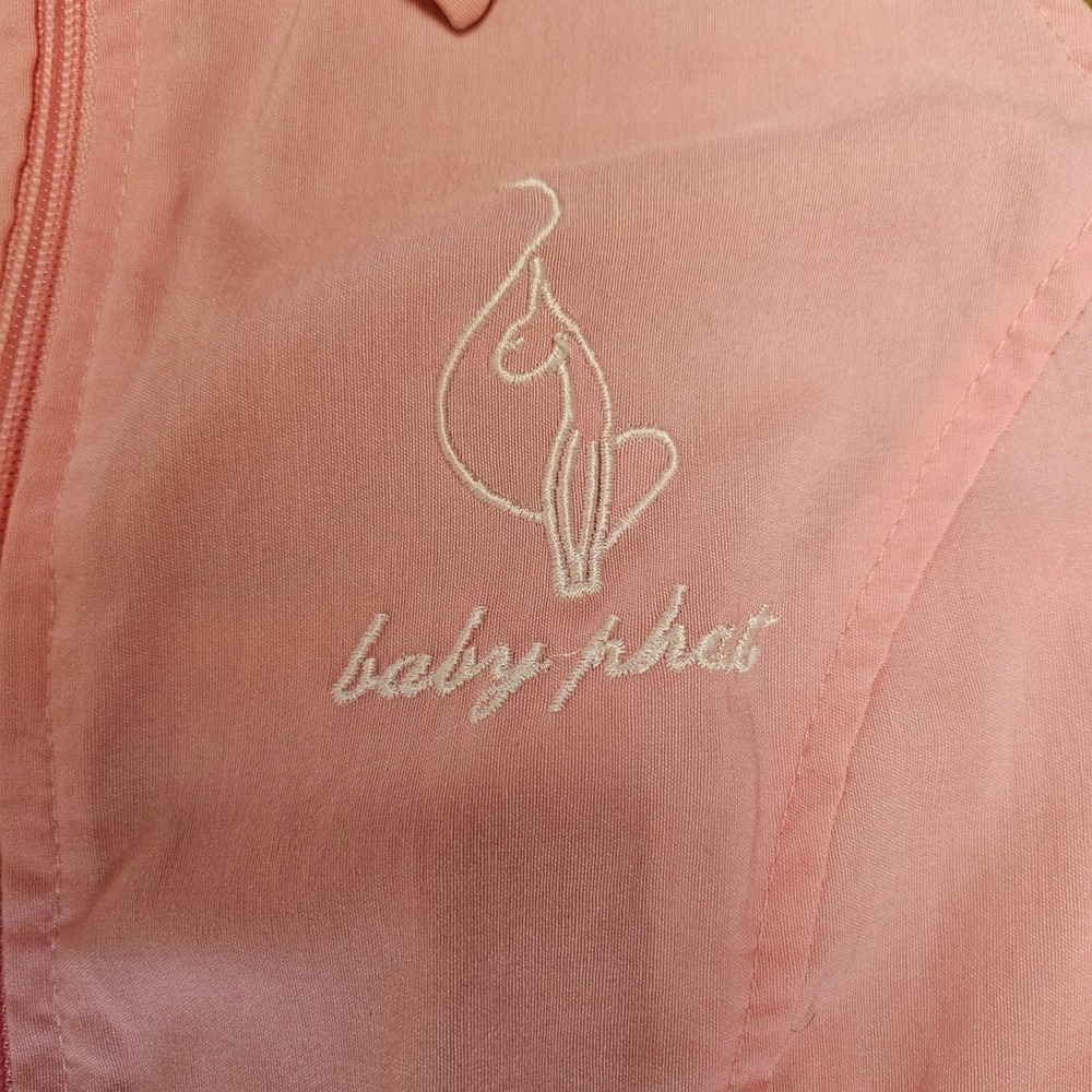 Vintage Y2K Baby Phat Pink Halter Zip Front Capri Pant Jumpsuit Size L - Picture 3 of 11